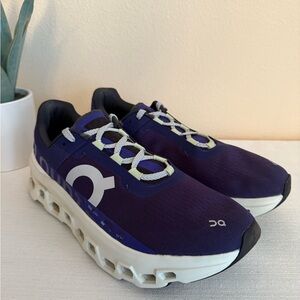 On Running Cloudmonster Sneakers in Purple and White